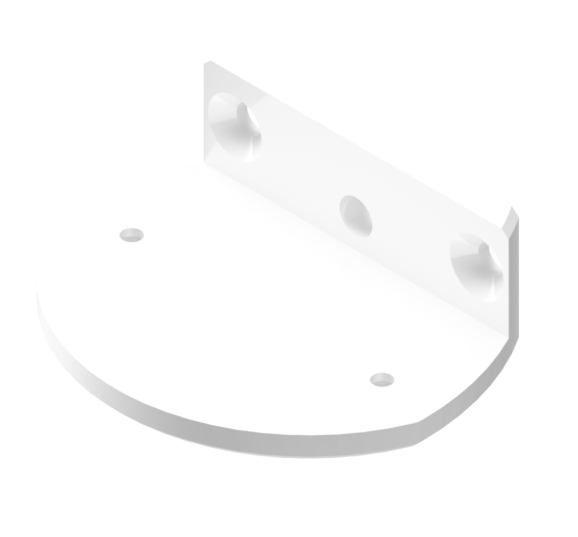 Mounting plate vert stern light X01-series, White Mounting plate vert stern light X01-series, White